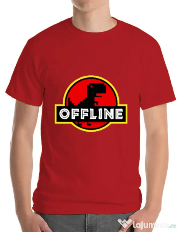 Tricou ADLER barbat Offline Rosu