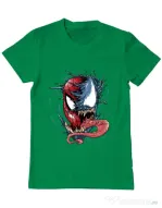 Tricou ADLER barbat Venom vs Spiderman Verde mediu