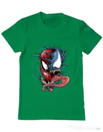 Tricou ADLER barbat Venom vs Spiderman Verde mediu