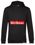 Hoodie barbat cu gluga Girlboss Negru