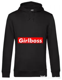 Hoodie barbat cu gluga Girlboss Negru