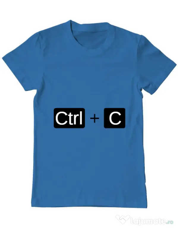 Tricou ADLER barbat Ctrl Copy Albastru azuriu
