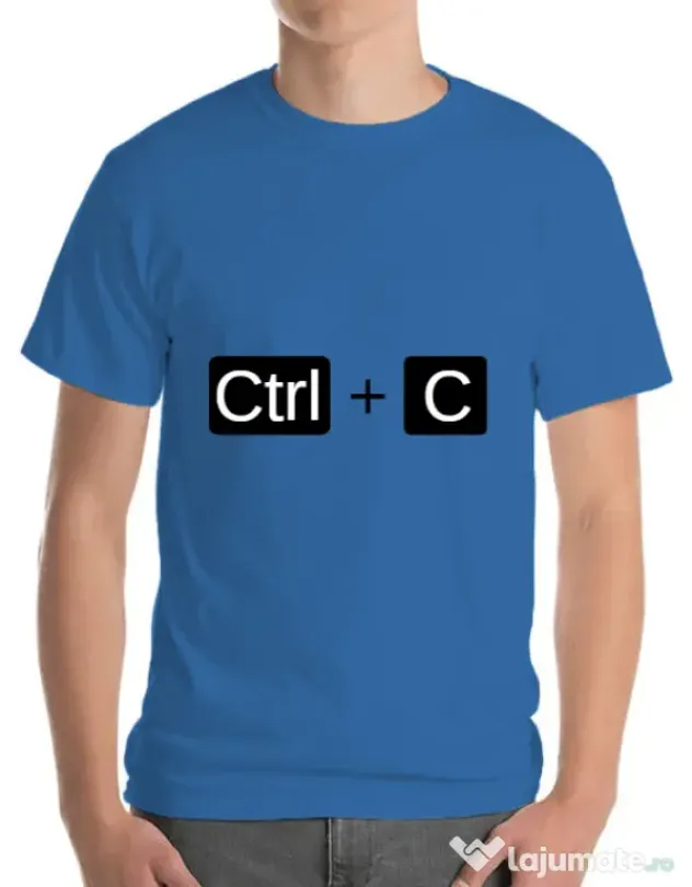 Tricou ADLER barbat Ctrl Copy Albastru azuriu