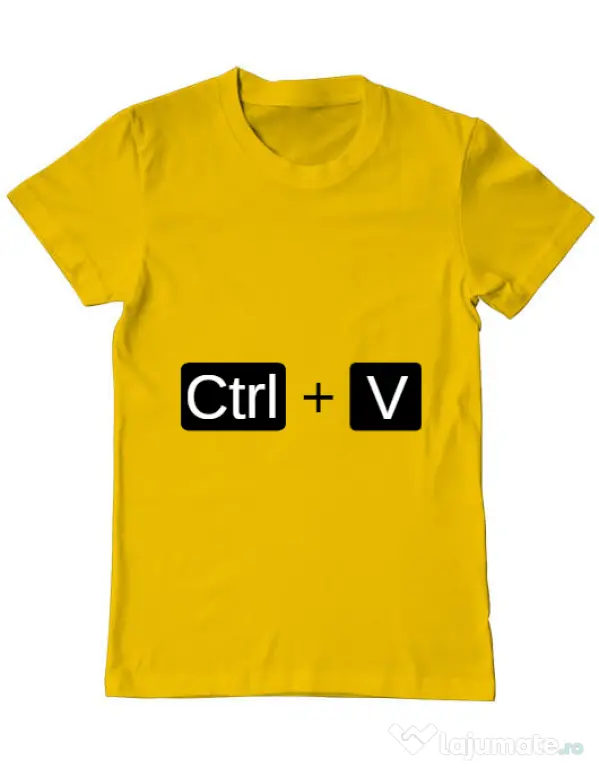 Tricou ADLER barbat Ctrl Paste Galben
