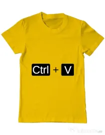 Tricou ADLER barbat Ctrl Paste Galben