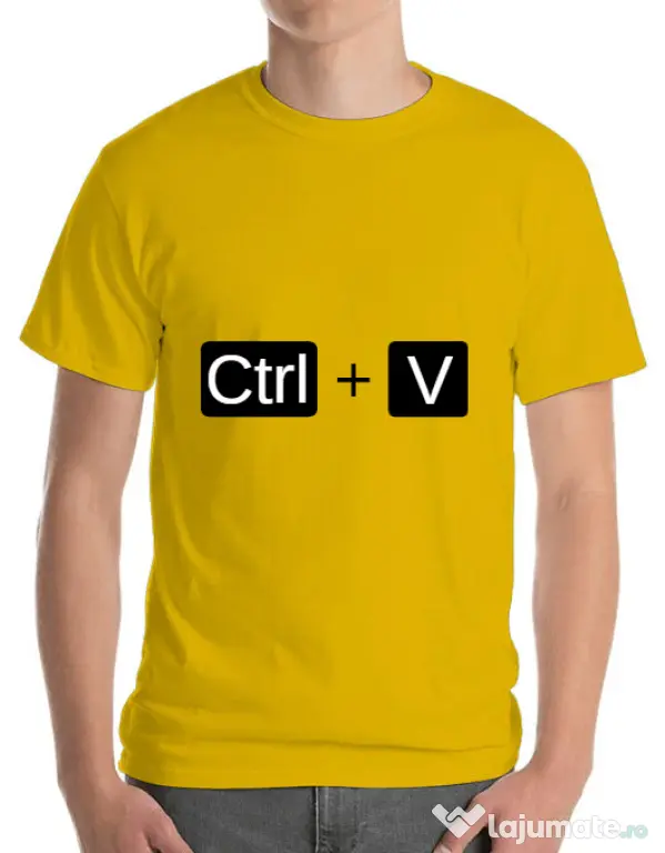 Tricou ADLER barbat Ctrl Paste Galben