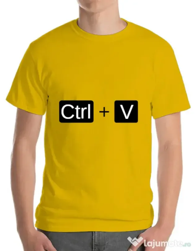 Tricou ADLER barbat Ctrl Paste Galben