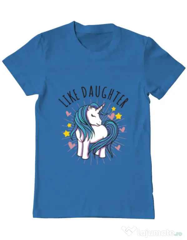 Tricou ADLER barbat Like daughter Albastru azuriu