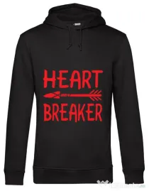 Hoodie barbat cu gluga Heart breaker Negru