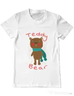 Tricou ADLER barbat Teddy bear Alb