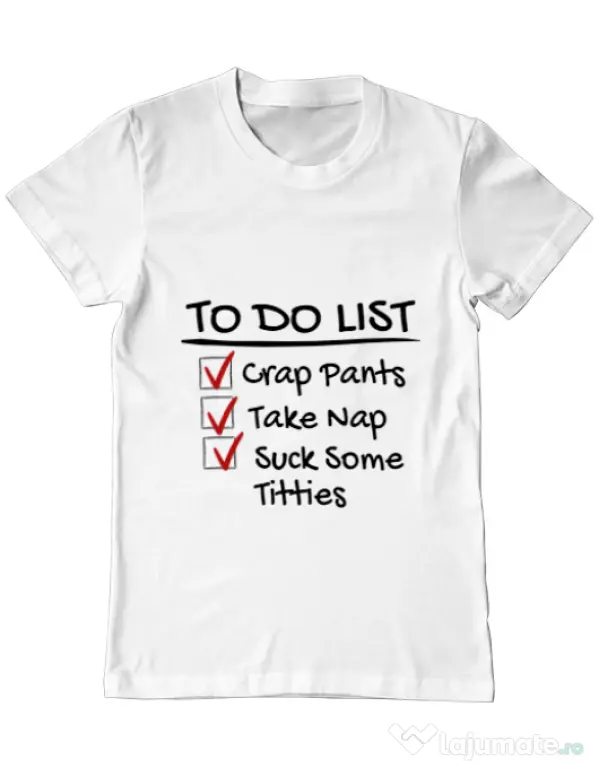 Tricou ADLER barbat To do list Alb