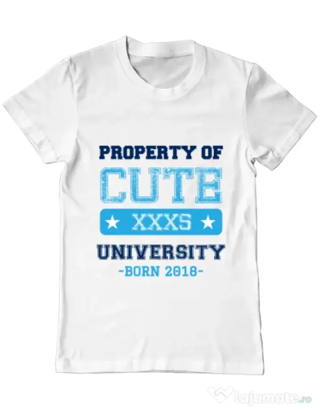 Tricou ADLER barbat Cute university Alb