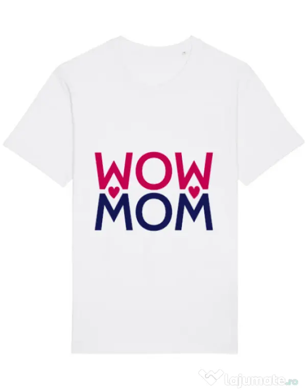 Tricou STANLEY STELLA barbat Wow mom Alb