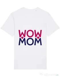 Tricou STANLEY STELLA barbat Wow mom Alb
