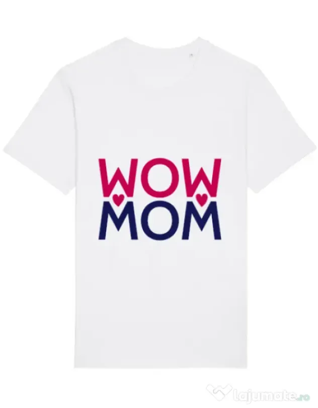 Tricou STANLEY STELLA barbat Wow mom Alb