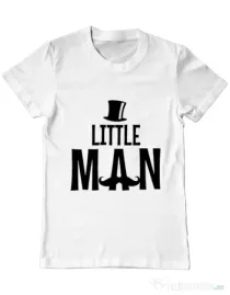 Tricou ADLER barbat Little man Alb