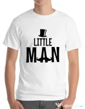 Tricou ADLER barbat Little man Alb 