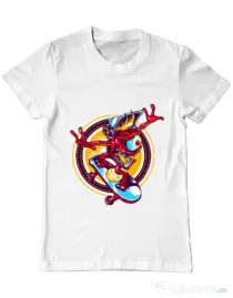 Tricou ADLER barbat Cali skate Alb