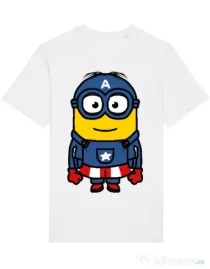 Tricou STANLEY STELLA barbat Captain minion Alb