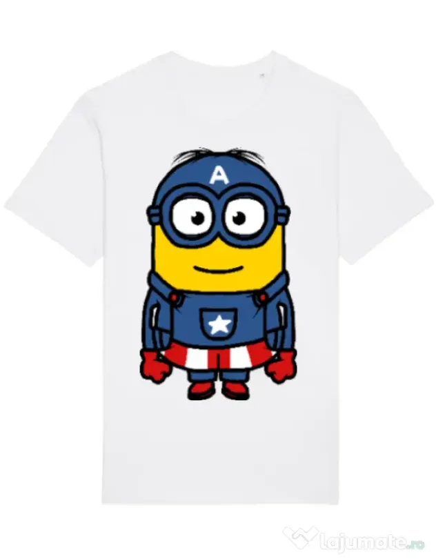 Tricou STANLEY STELLA barbat Captain minion Alb