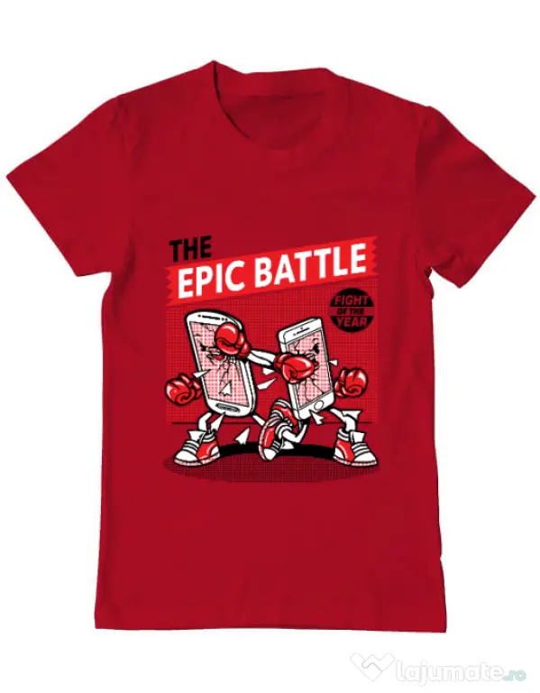 Tricou ADLER barbat Epic battle Rosu