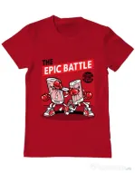 Tricou ADLER barbat Epic battle Rosu