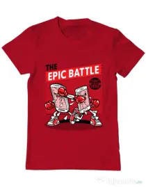 Tricou ADLER barbat Epic battle Rosu