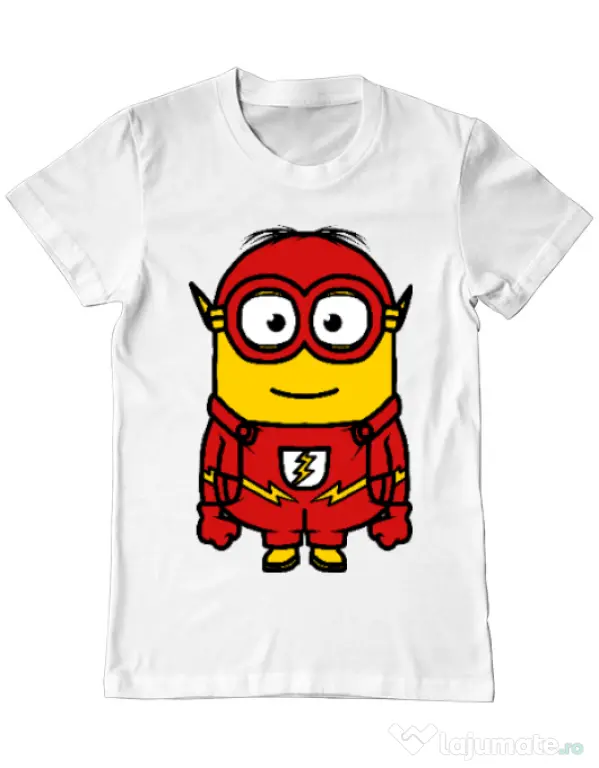Tricou ADLER barbat Minion flash Alb