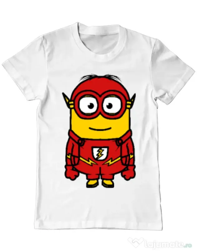 Tricou ADLER barbat Minion flash Alb