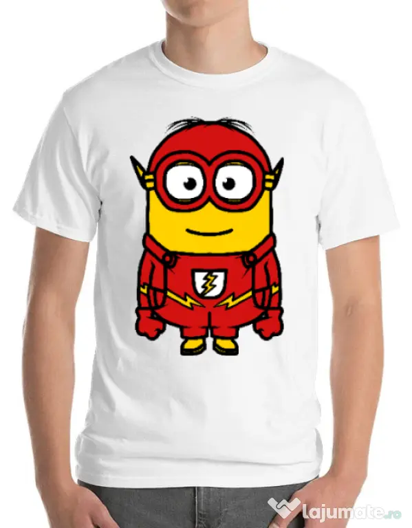 Tricou ADLER barbat Minion flash Alb