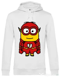 Hoodie barbat cu gluga Minion flash Alb