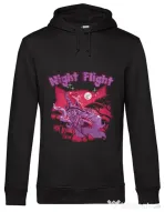 Hoodie barbat cu gluga Night flight Negru