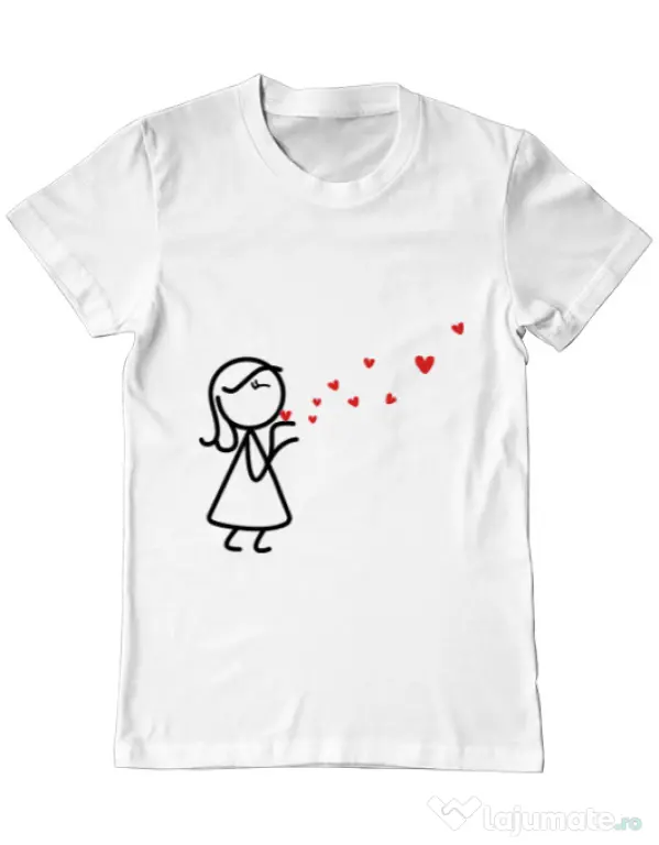 Tricou ADLER barbat Catching love 2 Alb