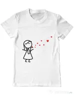 Tricou ADLER barbat Catching love 2 Alb
