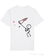 Tricou STANLEY STELLA barbat Catching love 1 Alb