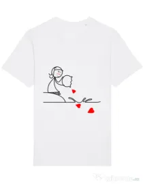 Tricou STANLEY STELLA barbat Fishing for love 2 Alb