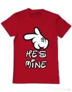 Tricou ADLER barbat He is mine Rosu