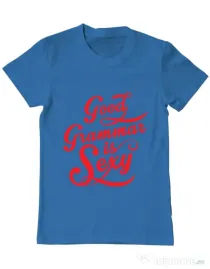 Tricou ADLER barbat Good grammar Albastru azuriu