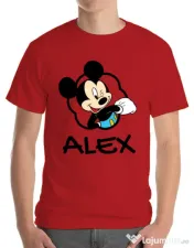 Tricou ADLER barbat Mouse son Rosu