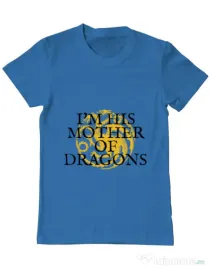Tricou ADLER barbat His mother of dragons Albastru azuriu