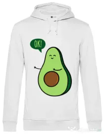 Hoodie barbat cu gluga Avocuddle 2 Alb