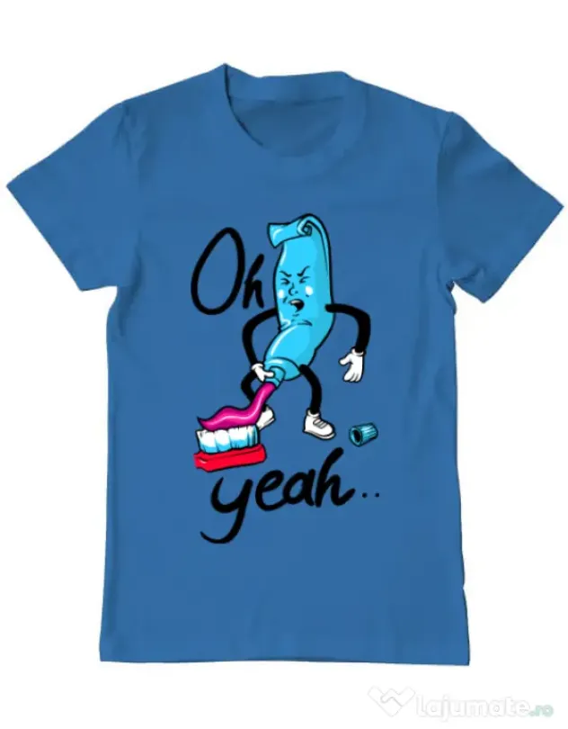 Tricou ADLER barbat Oh yeah Albastru azuriu