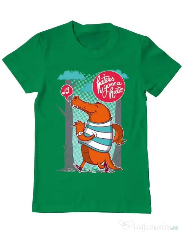 Tricou ADLER barbat Haters gonna hate Verde mediu