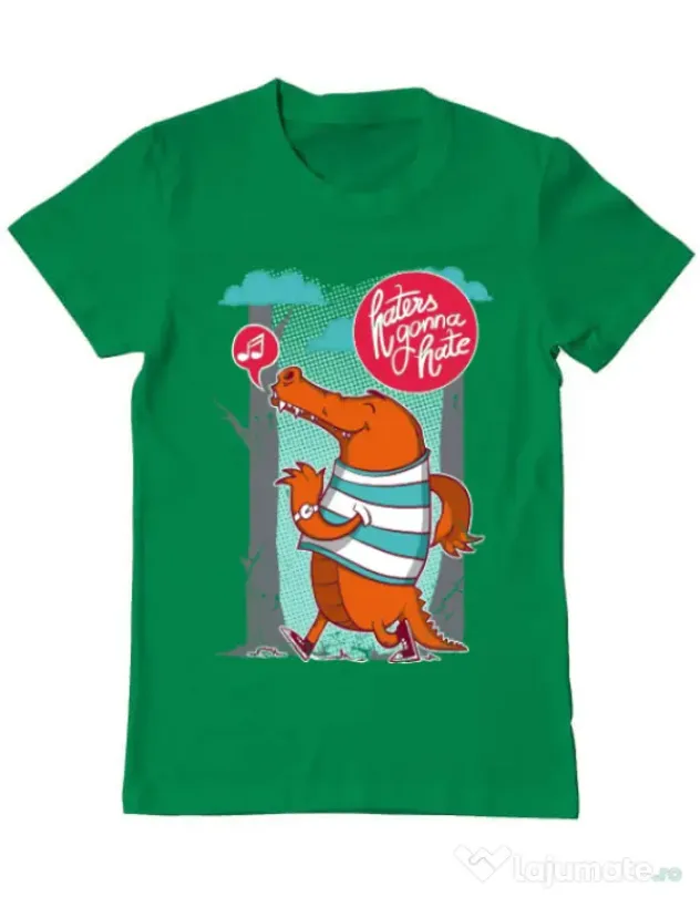 Tricou ADLER barbat Haters gonna hate Verde mediu