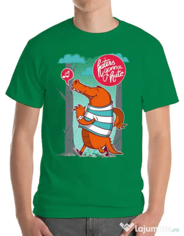 Tricou ADLER barbat Haters gonna hate Verde mediu
