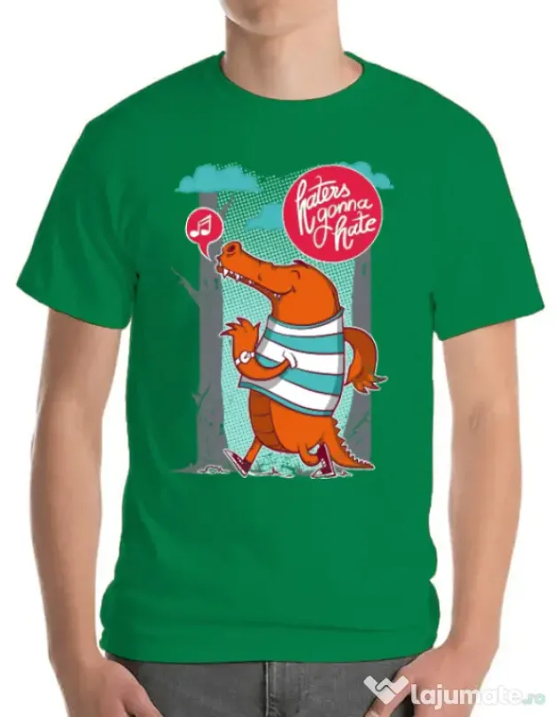 Tricou ADLER barbat Haters gonna hate Verde mediu