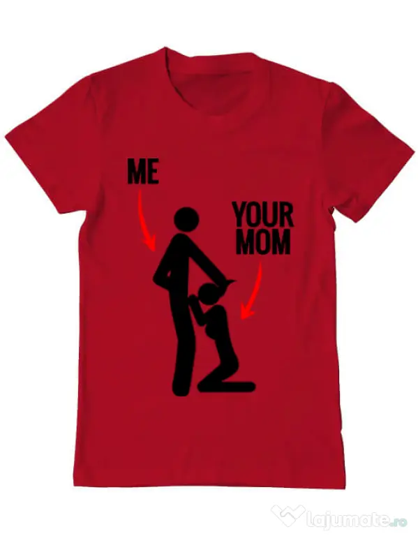 Tricou ADLER barbat Me your mom Rosu