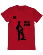 Tricou ADLER barbat Me your mom Rosu