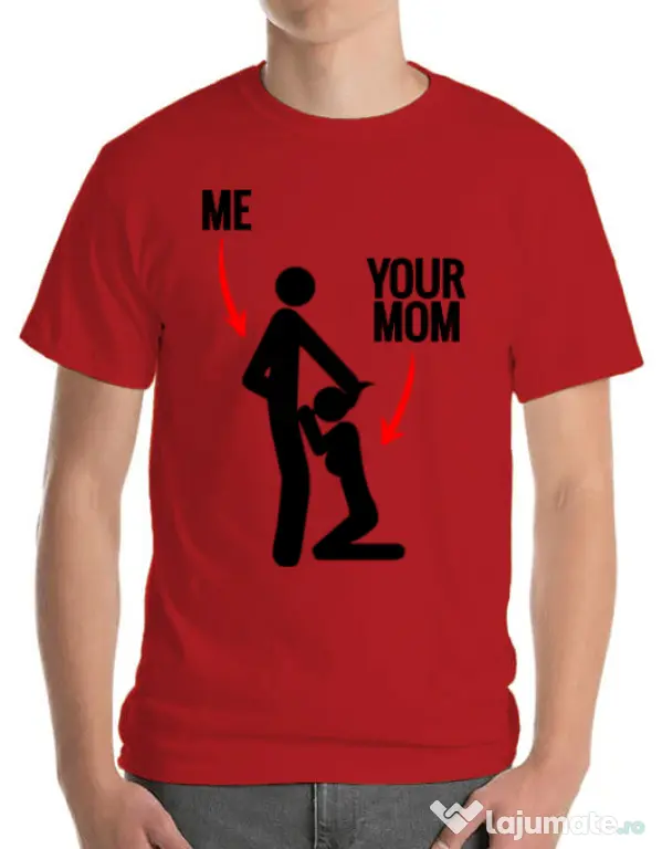 Tricou ADLER barbat Me your mom Rosu