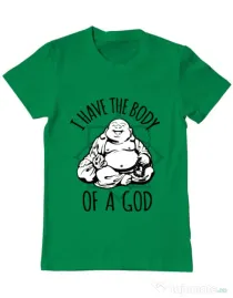 Tricou ADLER barbat Body of a god Verde mediu